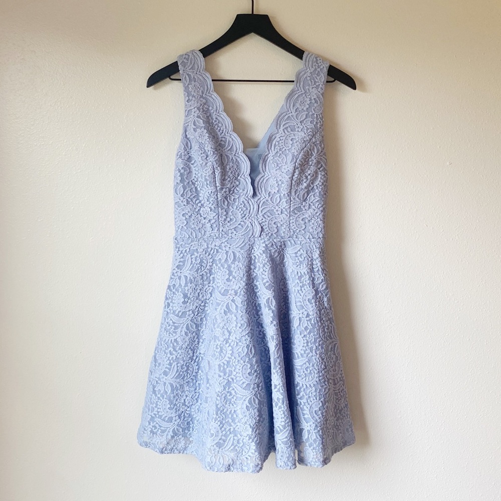 City Studio Baby Blue Lace Spring Dress Size 7